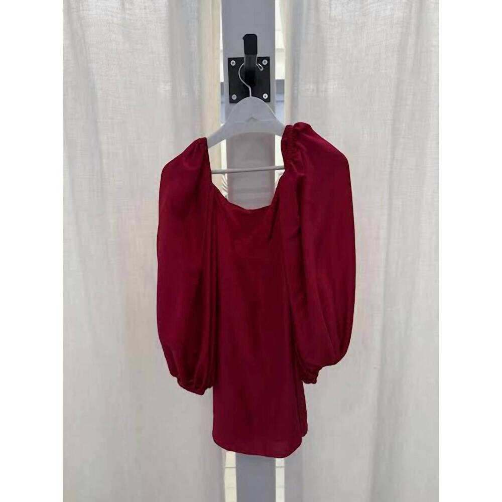 NEW AZEEZA women's griffon raw silk dress in peony